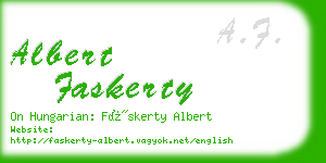 albert faskerty business card